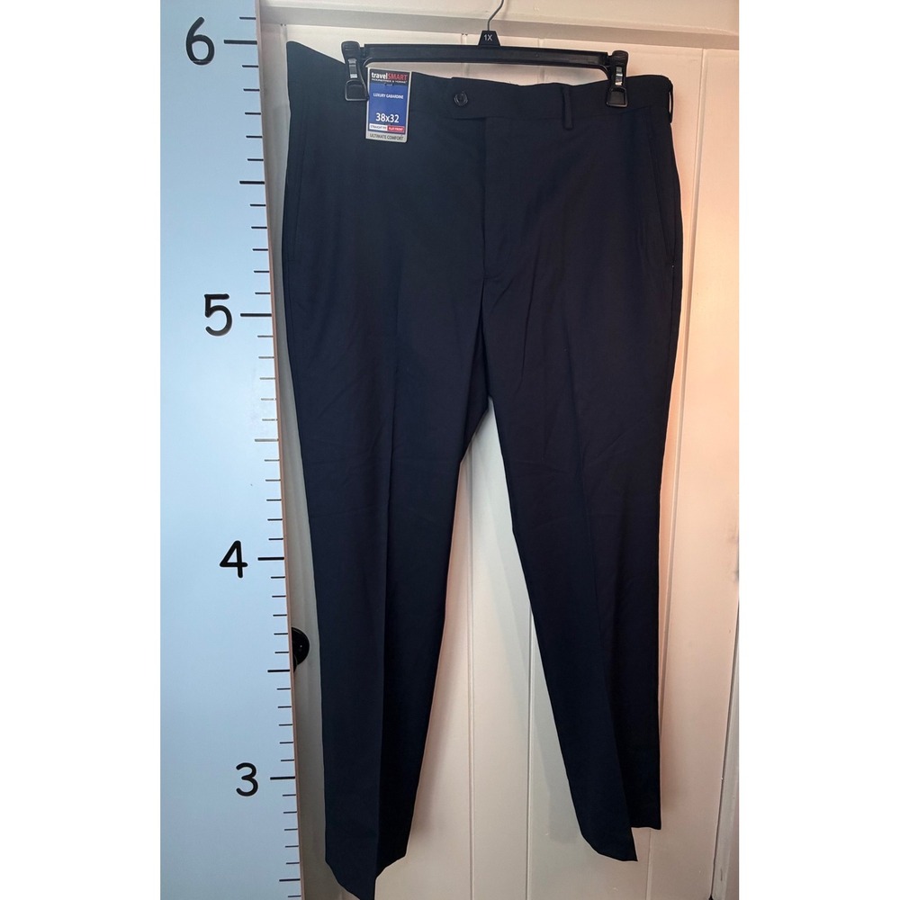 Roundtree & Yorke Travel Smart Straight Fit Luxury Gabardine Pants 38x32 Men NEW
